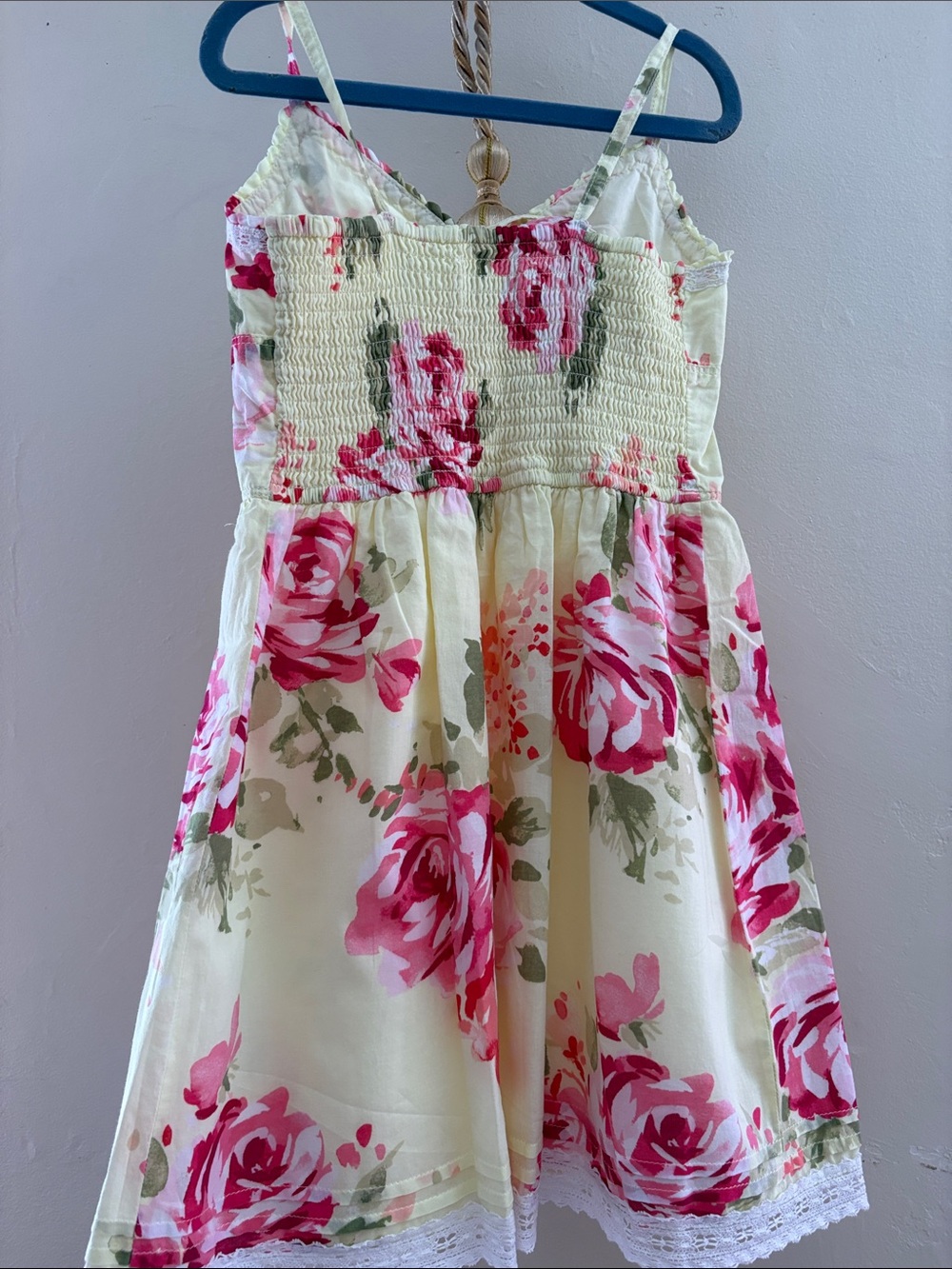 abercrombie kids Cream Dress with Pink Floral Print   Cotton - Picture 2 of 7